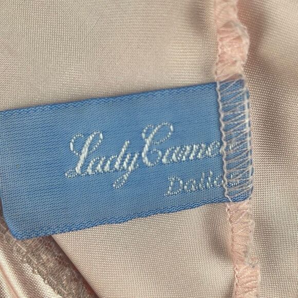 Lady Cameo Dallas Vintage Pink Satin Slip M - Picture 5 of 15